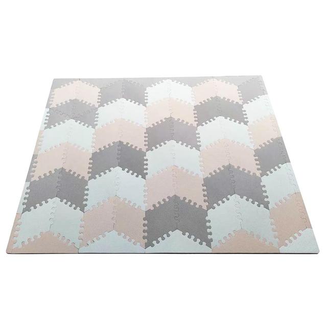 Bumble & Bird - BabySafe Play Mat Multi-Shape 52pcs+26 Edges - Peach & Brown (Exclusive)