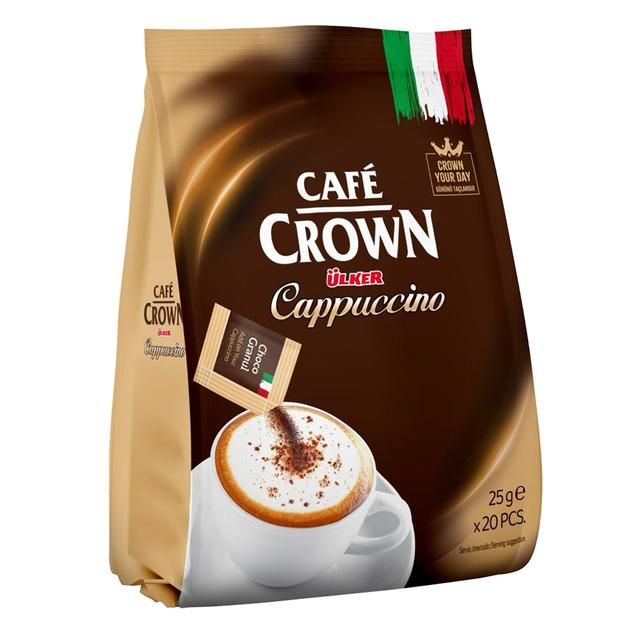 Cafe Crown - Cappuccino Flavored Coffee - 25 g - Pack of 20