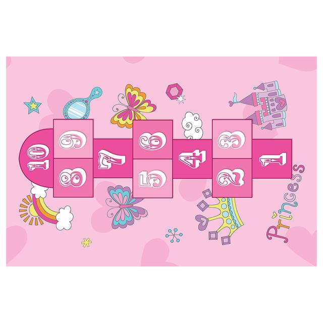 Factory Price - Princess Skip-Hop Game Rug - Pink