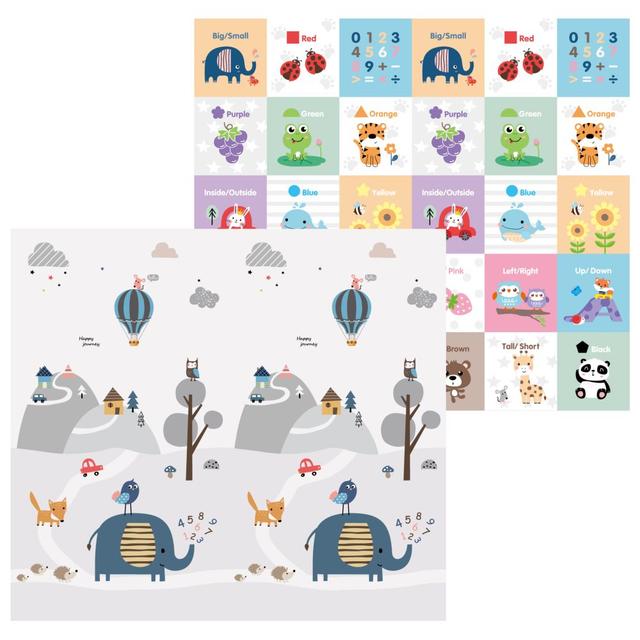 Little Angel - Baby Foldable & Reversible Playmat - Elephants