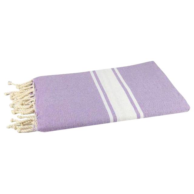 Hammam Corner - 100% Recycled Cotton Classic Beach Towel - Light Violet