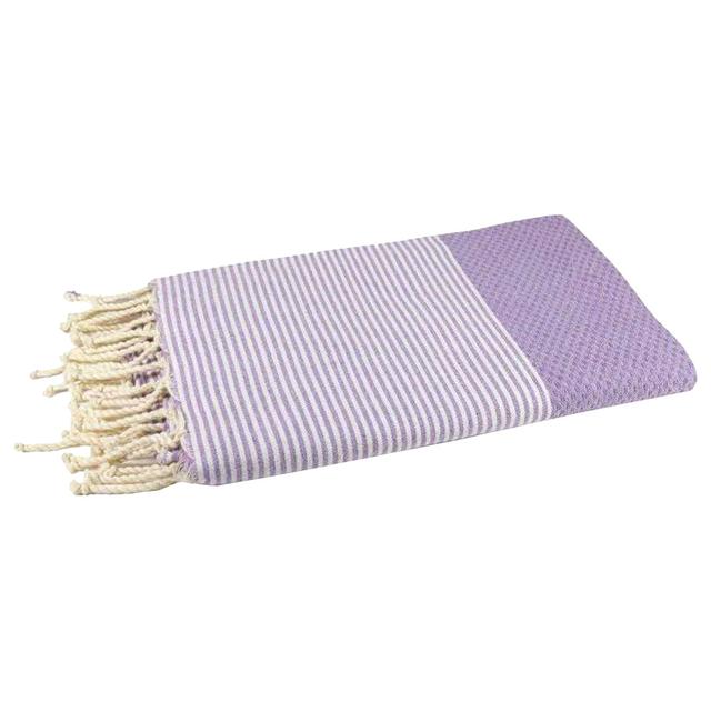 Hammam Corner - 100% Recycled Cotton Honeycomb Beach Towel - Violet