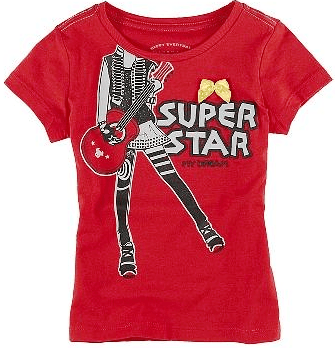 Giordano Junior Girls Fairy Super Star Print Tee - Red