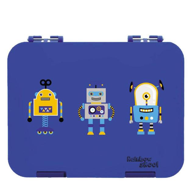 Rainbow Skool - 4-6 Compartment Lunch Box - Robot - Blue (Exclusive)