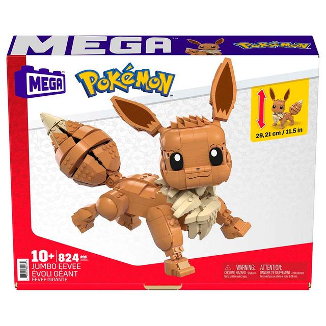 Mattel Games - Mega Pokemon Playset - Jumbo Eevee - 824pcs