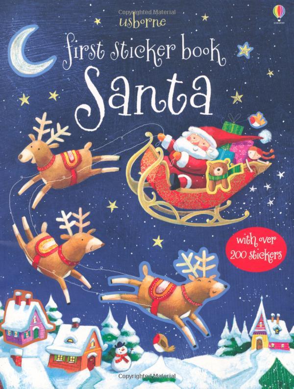 Usborne Books First Sticker Book: Santa