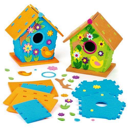 Baker Ross Foam Birdhouse Kits (Pack of 2)