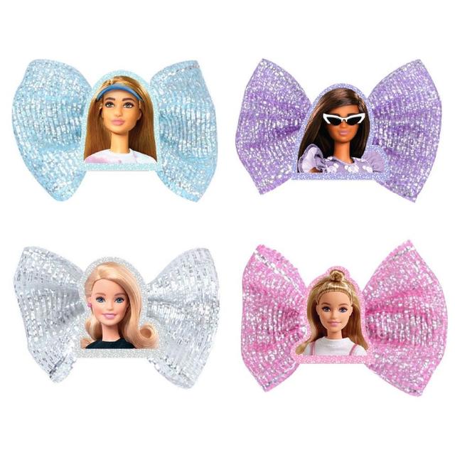 Barbie - Girls Hair Bow Clips - 4pcs