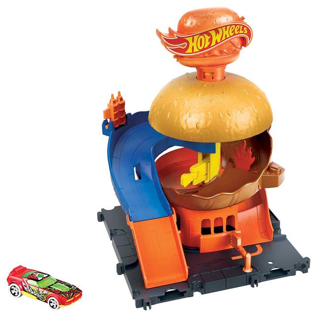 Hot Wheels - City Downtown Burger Blitz Drive-Thru Playset