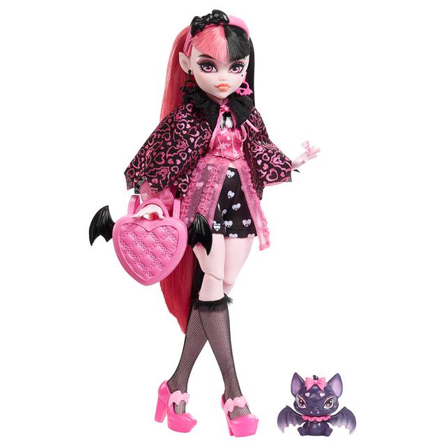 Mattel Games - Monster Poseable Doll w/ Accessories & Pet Bat - Draculaura