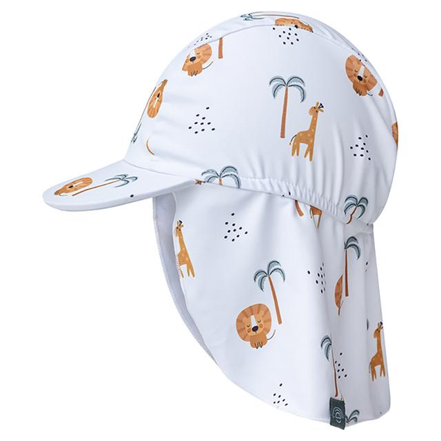 Swim Essentials - Jungle Baby Sun Swim Hat - White/Green