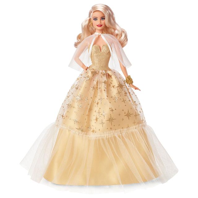 Mattel Games - Barbie Holiday Doll - Blonde - Gold