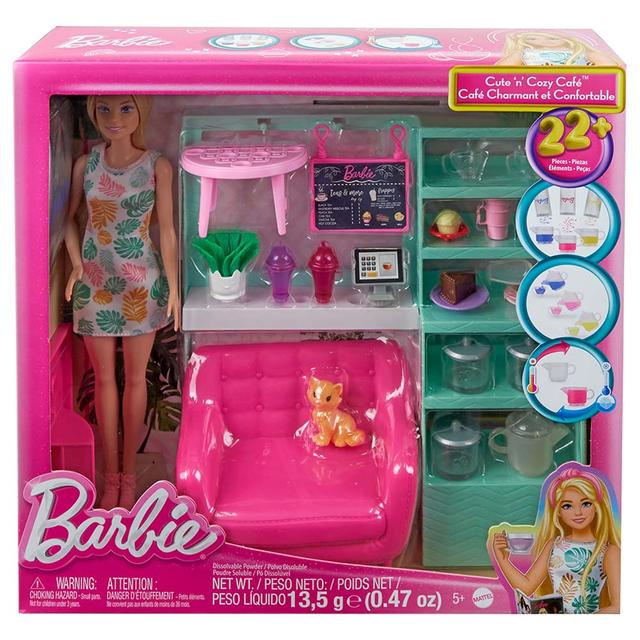 Mattel Games - Barbie Self-Care Tea Shop Playset - 22pcs