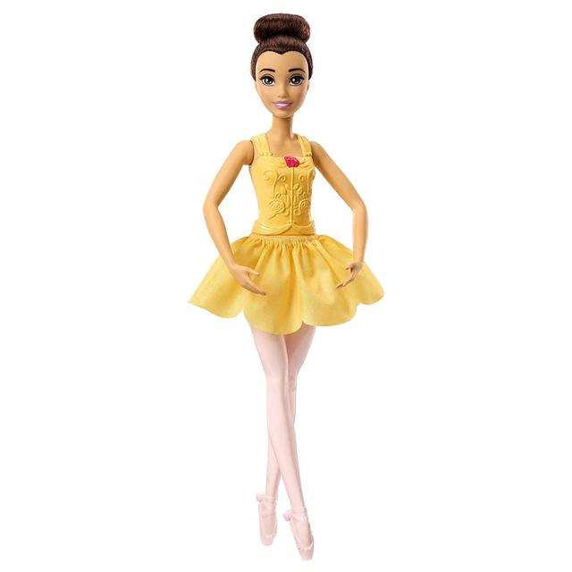 Mattel Games - Disney Princess Posable Ballerina Belle Doll - Yellow - Yellow