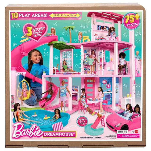 Mattel Games - Barbie Pool Party Doll House 3-Story Slide - 75pcs