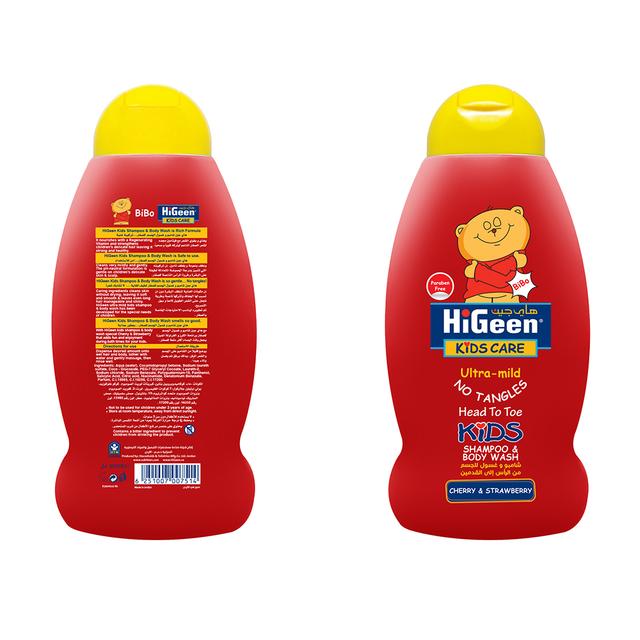 HiGeen - Kids Shampoo - Cherry And Strawberry - Bibo - 500 ml