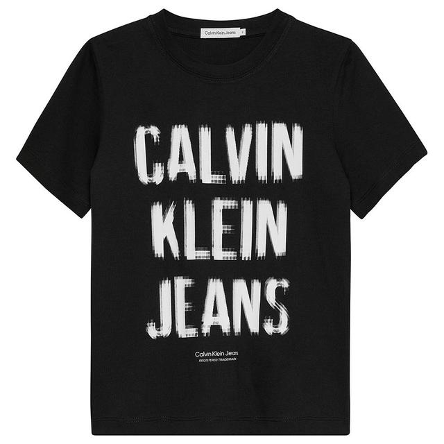 Calvin Klein - Pixel Logo Relaxed Short Sleeve T-Shirt - Black