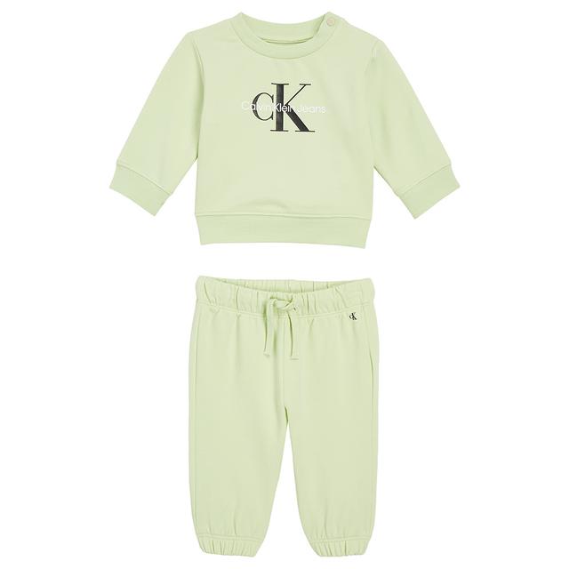 Calvin Klein - 2pc-Set - Monogram CK Sweatshirt And Pant - Green