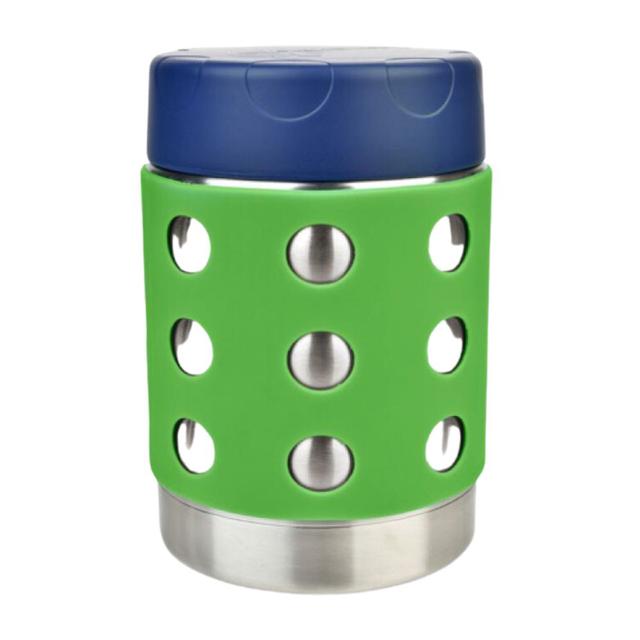 Lunchbots - Thermal Dots Food Jar - Stainless Steel - 350ml - Green