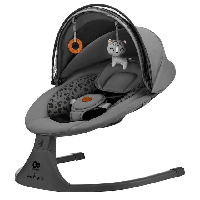 Kinderkraft - 2-In-1 Lumi 2 Electric Rocker-Bouncer - Dark Grey