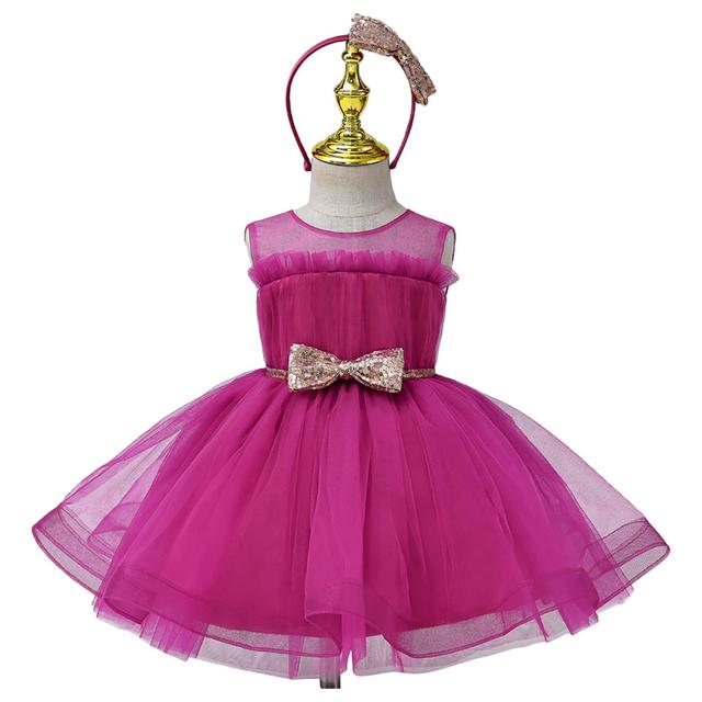 D' Daniela - Margarita Dress w/ Hair Band - Hot Pink