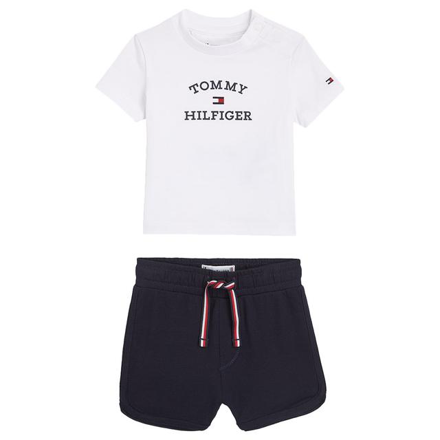 Tommy Hilfiger - 2pc-Set - Baby TH Logo T-Shirt And Shorts- White