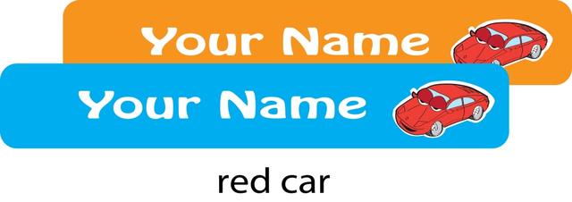 Ladybug - Nursery Labels Red Car - Pack of 90