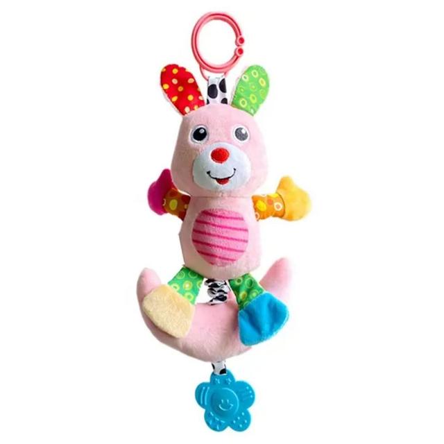 Little Angel - Baby Stroller Plush Hanging Mobile Rattle Toy - Bunny - Pink