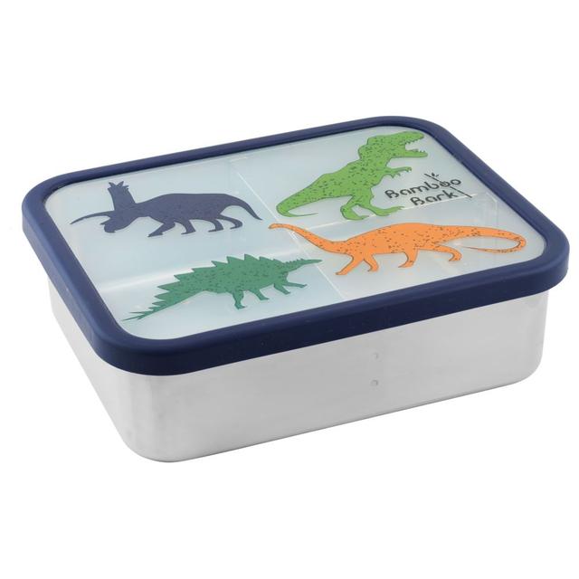 Bamboo Bark - Stainless Steel 3 Compartment Bento Lunch Box - Dinosaur