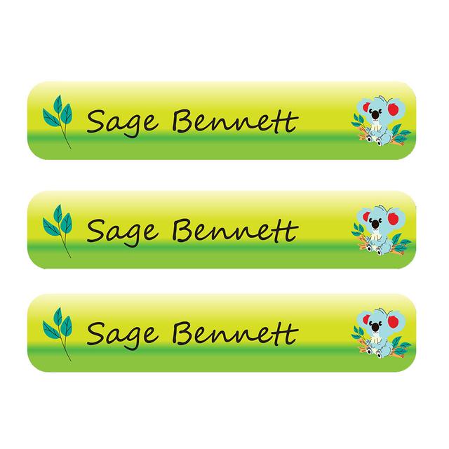 Ladybug Labels - Personalized Waterproof Large Labels - Koala - 30pcs