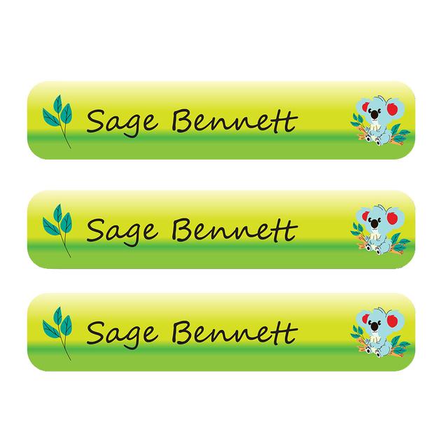 Ladybug Labels - Personalized Waterproof Labels - Koala - 111pcs