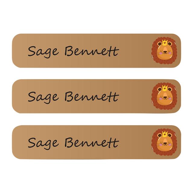 Ladybug Labels - Personalized Waterproof Labels - King Lion - 111pcs