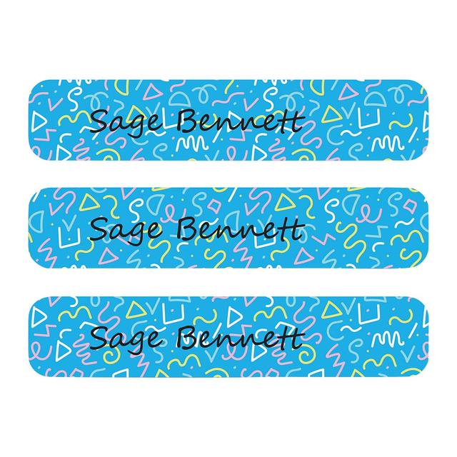 Ladybug Labels - Personalized Waterproof Labels - Blue Confetti - 111pcs