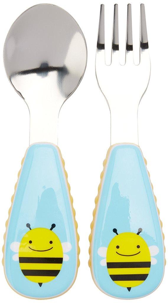 SkipHop Zootensils Fork & Spoon, Bee