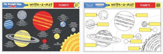 Melissa & Doug Planets Write-A-Mat (Bundle of 6)