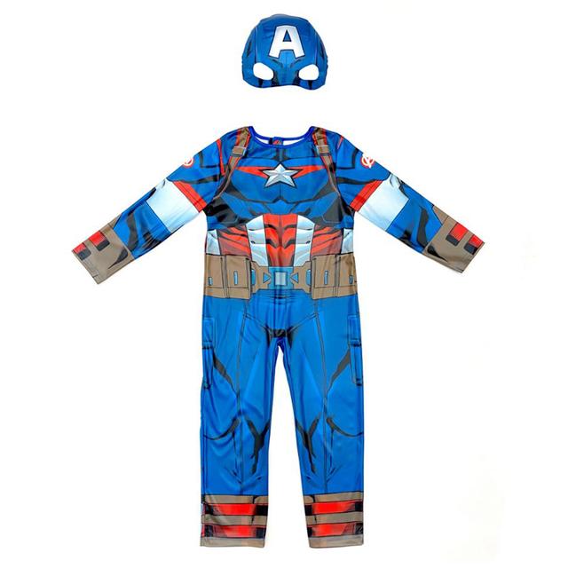 Party Centre - Captain America Classic Costume - Blue