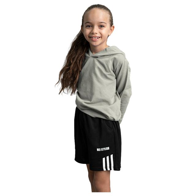 Mei Stylish - Kids Long Sleeve Hooded Sweatshirt - Grey