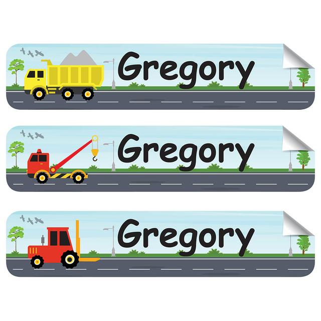 Mylabels - Personalized Iron On Labels - Heavy - Duty Truck - Pack of 50