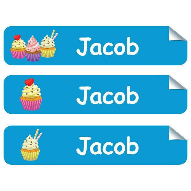 Mylabels - Personalized Iron On Labels - Sweet Cup Cake - Pack of 50