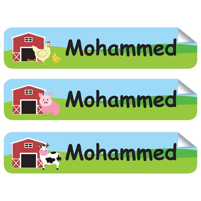 Mylabels - Personalized Labels - Animal Farm - Pack of 30 - Large