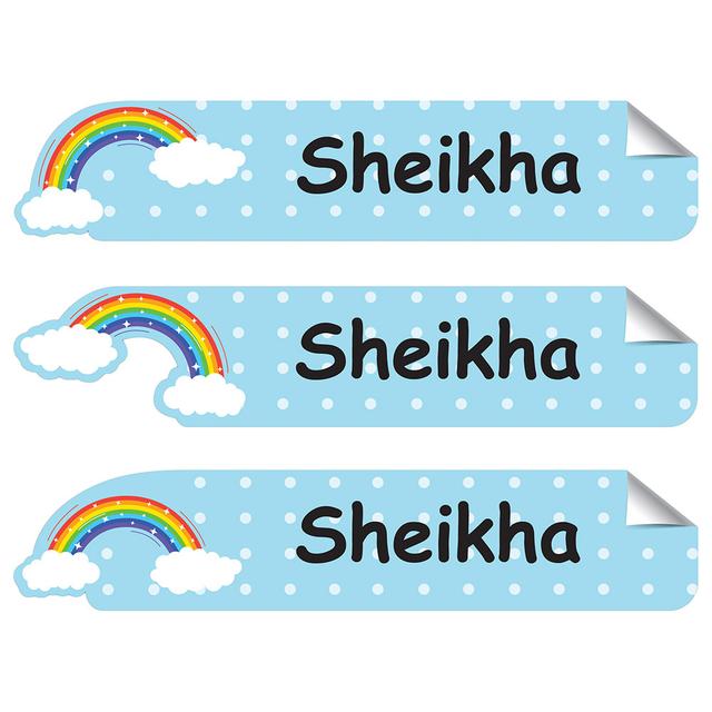 Mylabels - Personalized Labels - Rainbow Cloud - Pack of 30 - Large