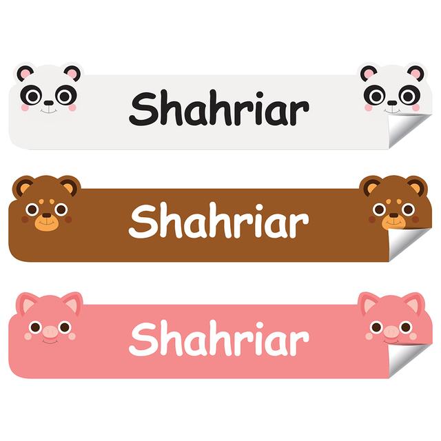 Mylabels - Personalized Labels - Chubby Animals - Pack of 30 - Large