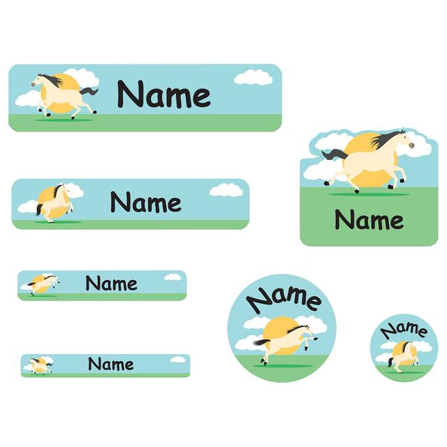 Mylabels - Personalized Labels - Adventures Horse - Pack of 107