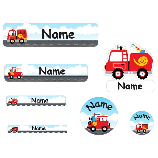 Mylabels - Personalized Labels - Fire Truck - Pack of 107