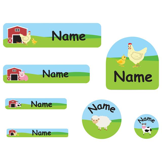 Mylabels - Personalized Labels - Cute Animal Farm - Pack of 107