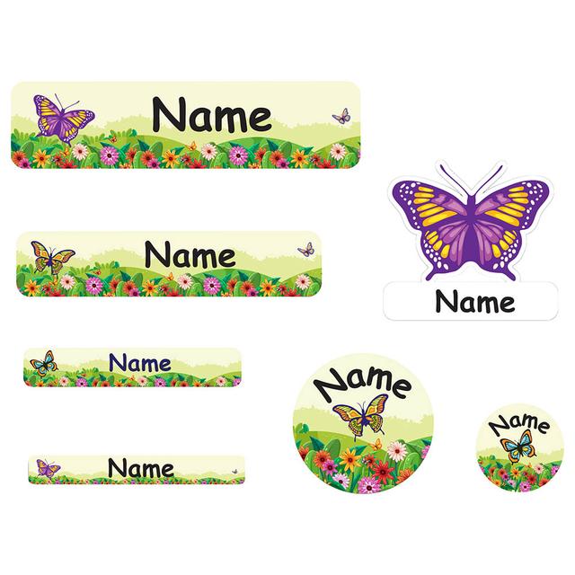 Mylabels - Personalized Labels - Butterfly Garden - Pack of 107