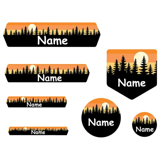 Mylabels - Personalized Labels - Forest Sky - Pack of 107