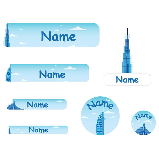 Mylabels - Personalized Labels - Dubai Skyline - Pack of 107