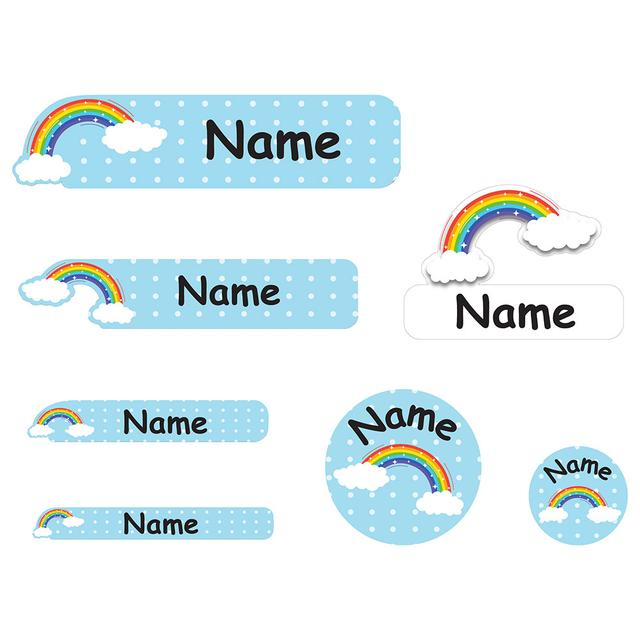 Mylabels - Personalized Labels - Rainbow Cloud - Pack of 107