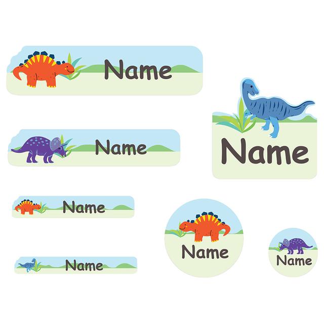 Mylabels - Personalized Shoe Labels - Smiling Dino - Pack of 12